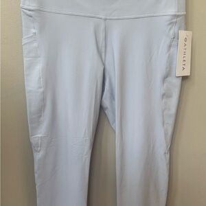 Athleta Pale Blue Drawstring High-Rise 7/8 Leggings